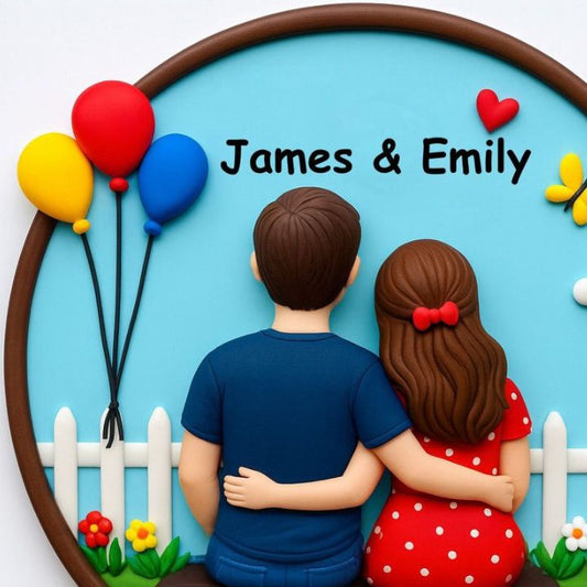 Personalised Lovely Couple 3D Art