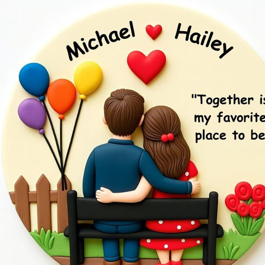 Handmade Cute Couple 3D Art