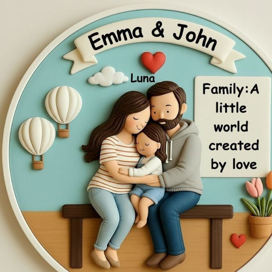 Handmade Sweetest Family 3D Art