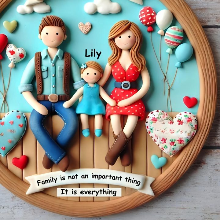 Handmade Family Love 3D Art