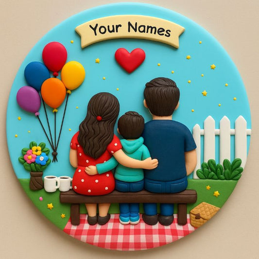 Handmade Sweetest Family 3D Art