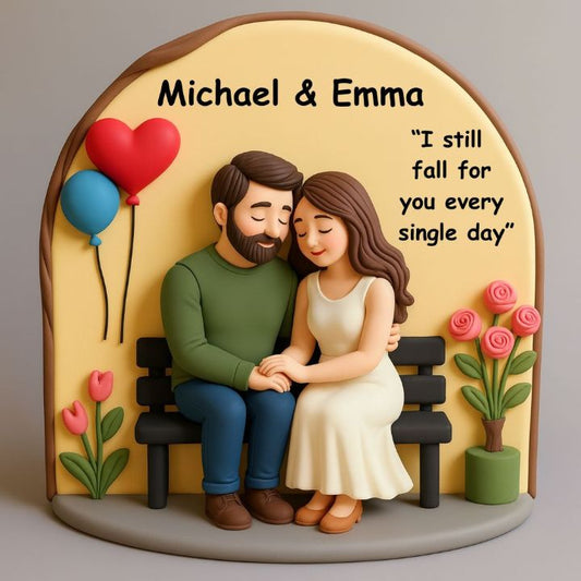 Cute Couple Tabletop 3D Art