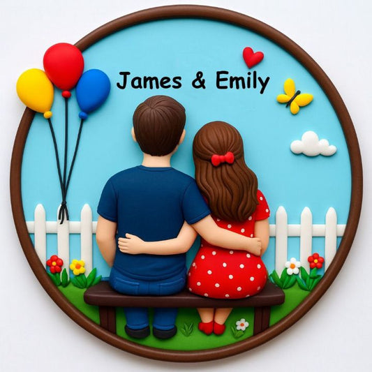 Personalised Lovely Couple 3D Art