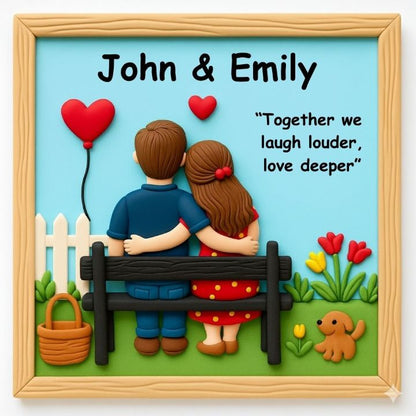 Handmade Beautiful Couple 3D Art