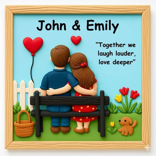 Handmade Beautiful Couple 3D Art