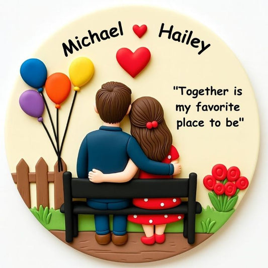 Handmade Cute Couple 3D Art