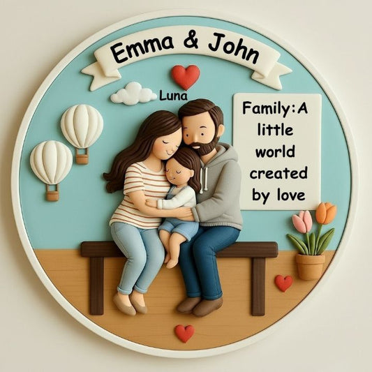 Handmade Sweetest Family 3D Art