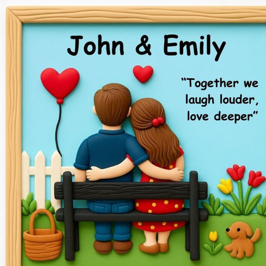 Handmade Beautiful Couple 3D Art