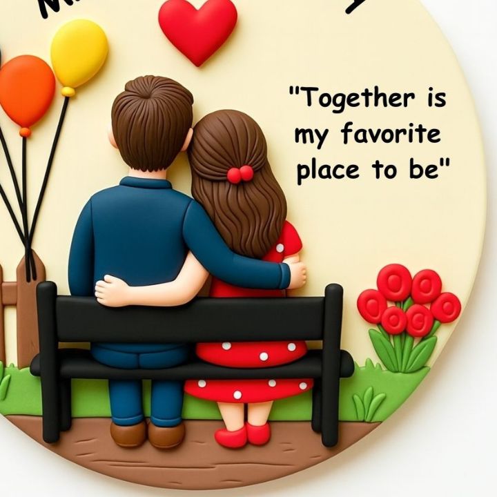 Handmade Cute Couple 3D Art