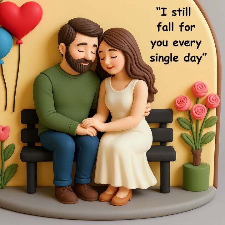 Cute Couple Tabletop 3D Art
