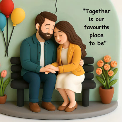 Personalised Couple Tabletop 3D Art