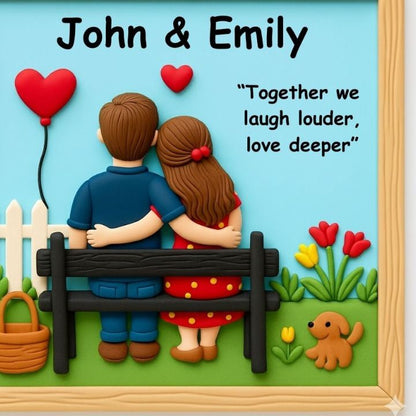Handmade Beautiful Couple 3D Art