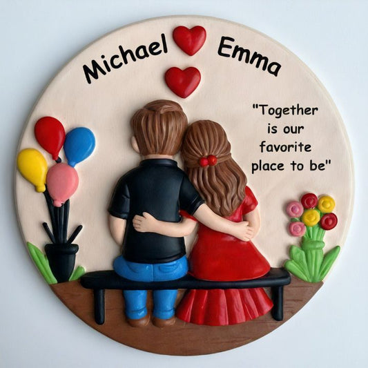 Handmade Cute Couple 3D Art